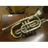 Silver plated French trumpet