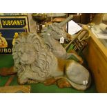 Large Antique cast iron lion and unicorn figures