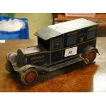 English tinplate Wells police van