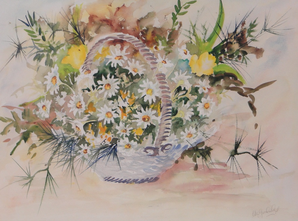 Walter Groombridge, watercolour, "Summer In A Basket", signed, 19" x 25", framed.