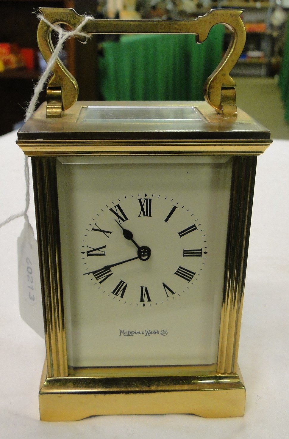 A Mappin & Webb brass carriage clock.