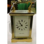 A Mappin & Webb brass carriage clock.