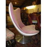 Vintage egg design swivel chair