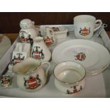 A collection of Lord Ashburnham crest, Goss and other "Needham Market" crested ware.