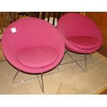 Pair of Allermuir Conic A 630 lounge chairs designed by Pearson Lloyd