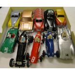 Dinky Toys Aston Martin racing car, Ford Zodiac, etc.