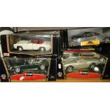 7 Burago, Maisto & Chrono model sports cars, boxed.