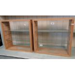 Pair of table top glazed display cabinets