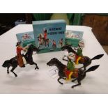 3 boxed Britain's picture pack figures - 2 North American Indians and a Cowboy.