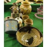 Studio Pottery bowls, teapot, etc.