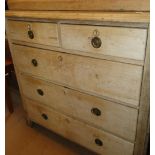 A pine 5 drawer chest.