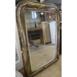 A painted framed arched top mirror.