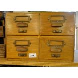 Oak set of 4 filing drawers.