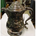 Large hotel plate water jug with embossed decoration