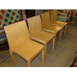 Set of 4 contemporary stacking chairs