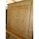 A pine 2-door cabinet.