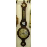 Inlaid mahogany framed barometer by Carter of Faversham.