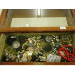 A Jewellery box & costume jewellery