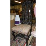 Victorian Carolean style hall chair