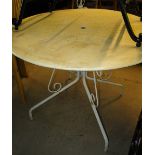 A French metal garden table