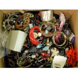 Large box of modern costume jewellery