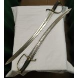 2 cavalry swords with shagreen handles.