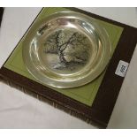 Limited edition engraved sterling silver plate by James Wyeth (Along the Brandy wine) 6.
