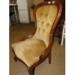 Reproduction stained beech bedroom chair