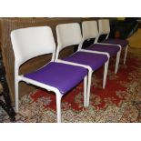 Set of 4 stacking Spark dining chairs by Don Chadwick for Knoll International,