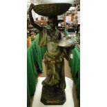 A large Edwardian painted plaster figure of Uriela, an Arabian girl,