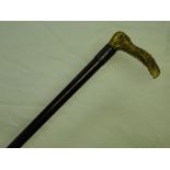 A horn handled walking stick.