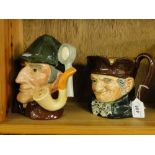 Large Royal Doulton Character jug "Old Charley," and another "The Sleuth.