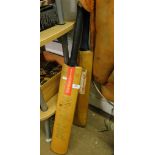 A Gray-Nicolls cricket bat signed by Worcester, Warwickshire and Hampshire 1978, and another.