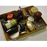 A Collection of snuff boxes, snuff tins, etc.