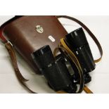 Pair of Karl Zeiss Jena 10 x 50 binoculars, cased.