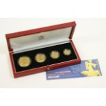 United Kingdom Britannia Gold Proof Collection, 2001, 0646/1000, boxed, with certificate,