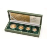 United Kingdom Gold Proof Four-Coin Sovereign Collection, 2004, 0254/2250, boxed, with certificate,