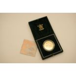 United Kingdom £5 brilliant uncirculated gold coin, 1999, 0063/1000, boxed, with certificate, 39.