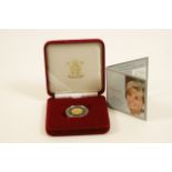 Alderney, Diana Princess of Wales commemorative £1 Gold Proof Coin, 2007, boxed, with certificate,