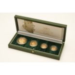 United Kingdom Gold Proof Four-Coin Sovereign Collection, 2005, 0723/2500, boxed, with certificate,