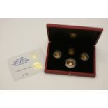 United Kingdom Gold Proof Sovereign Three-Coin Set, 1994, 0399/1250, boxed, with certificate,