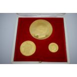 Battle of Britain 25th Anniversary gold medallion set designed by Abraham Games, circa 1965,