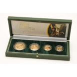 United Kingdom Gold Proof Four-Coin Sovereign Collection, 2006, 0060/1750, boxed, with certificate,