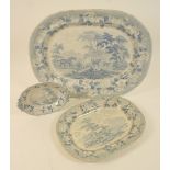 John and Richard Riley, Union Border Series printware meat plate, early 19th Century, 47.