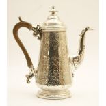 George III Old Sheffield plated coffee pot, circa 1790,