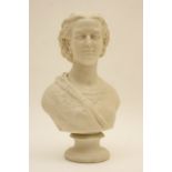 Copeland parian bust of Princess Alexandra of Denmark, circa 1863,