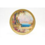 Royal Worcester hand decorated cabinet plate by Sedgley,