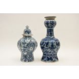 Dutch delft bottle vase, mid 18th Century,