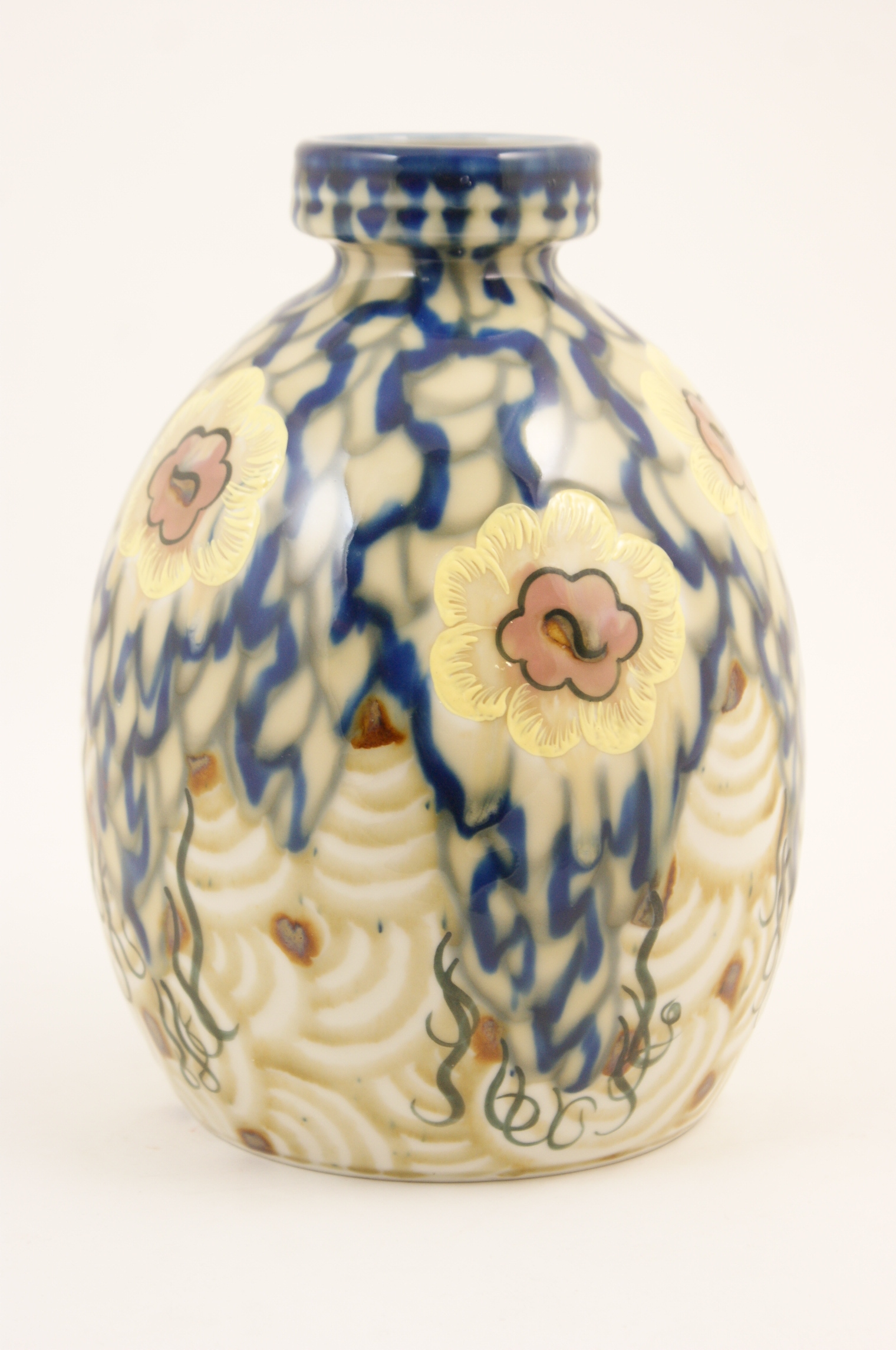 Camille Tharaud, Limoges, porcelain art vase, circa 1930,
