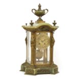 French green onyx and ormolu mantel clock, circa 1880,